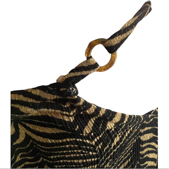 Aila blue tiger zebra animal striped gauzy mini dress. Size S - Picture 7 of 15